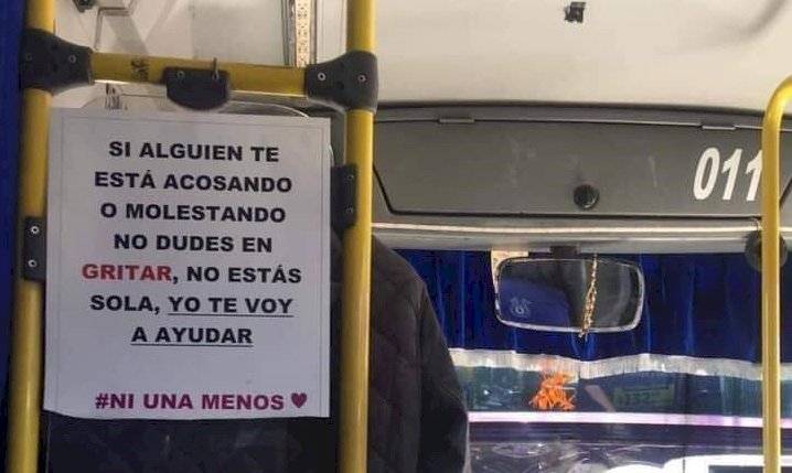 Mensaje conductor de bus a mujeres