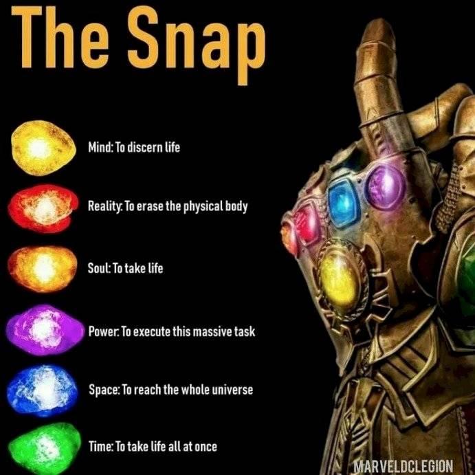 Esto es lo que hicieron cada una de las Gemas durante el chasquido de Thanos en Avengers: Infinity Waranos
