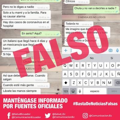 Noticias falsas coronavirus en Ecuador