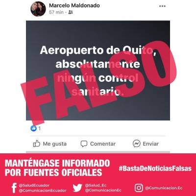 Noticias falsas coronavirus en Ecuador
