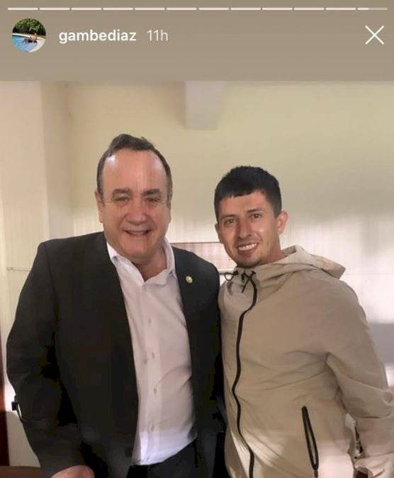 Presidente Alejandro Giammattei con Alejandro Díaz