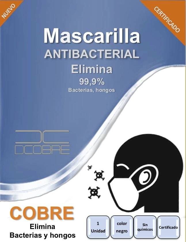 Mascarilla de cobre antibacterial