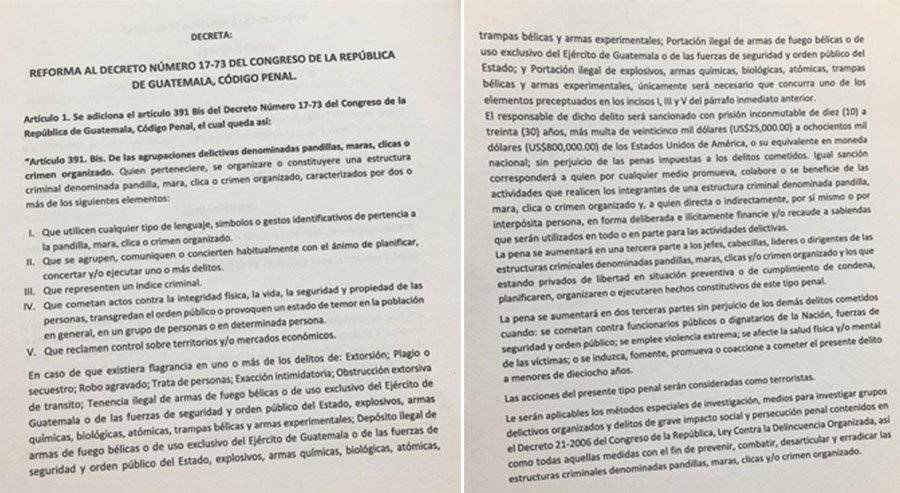 Dictamen favorable que dio Comisión de Gobernación a "ley antimaras"