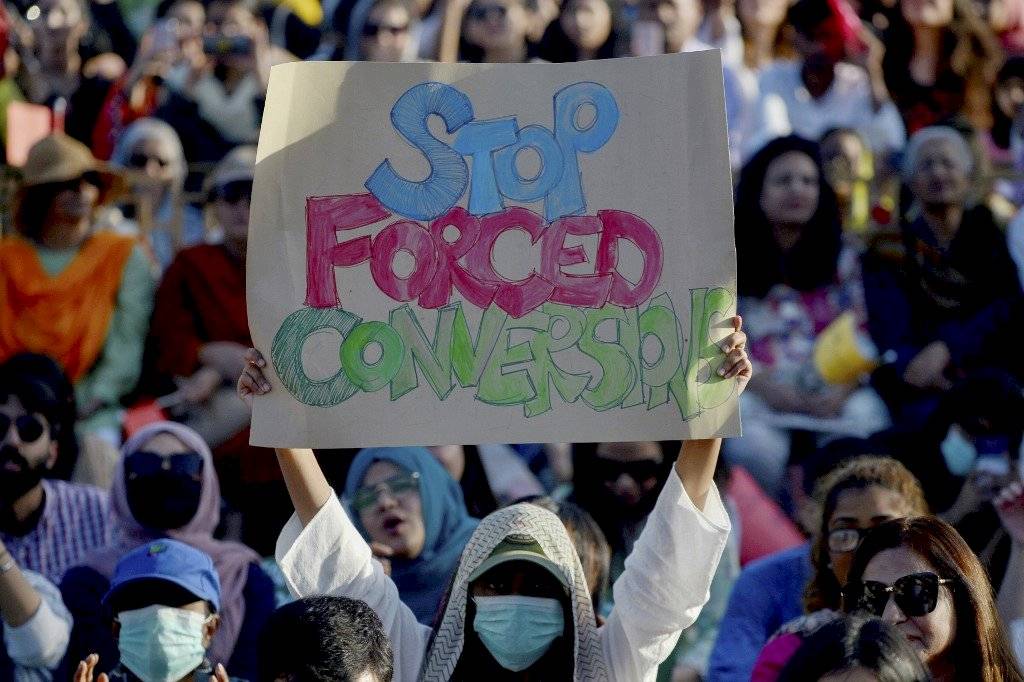 Marcha por el Día Internacional de la Mujer en Pakistán