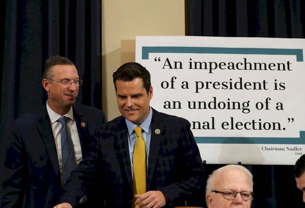 Legisladores Matt Gaetz y Doug Collins
