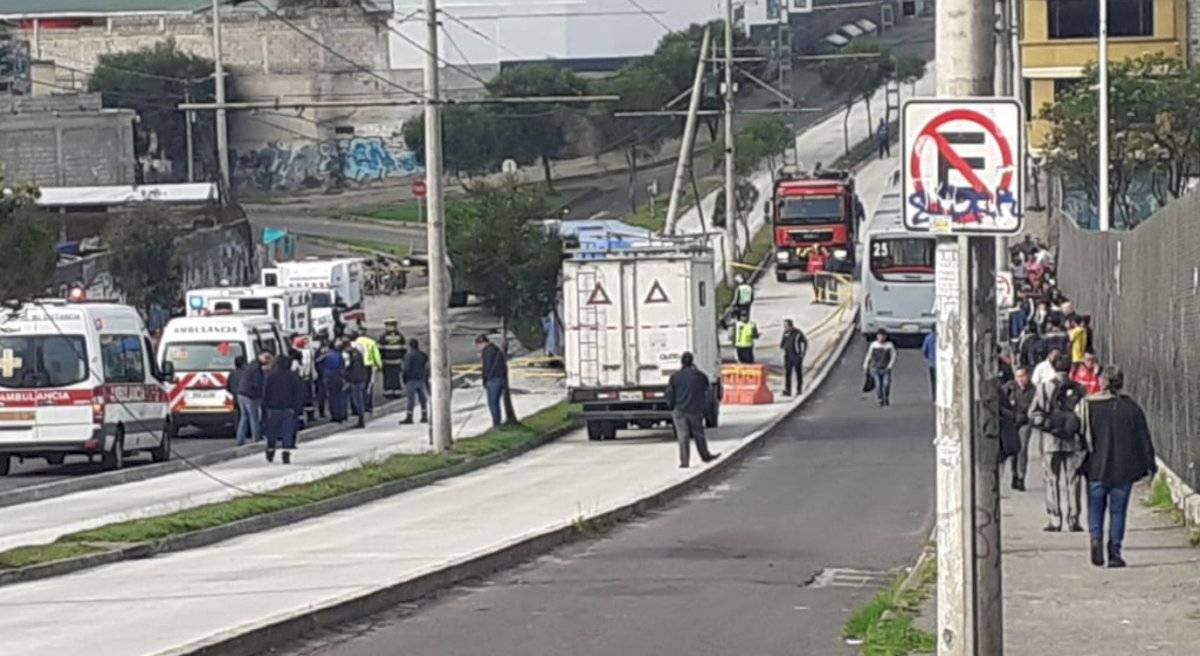 Ocho heridos por accidente de tránsito en la avenida Moraspungo