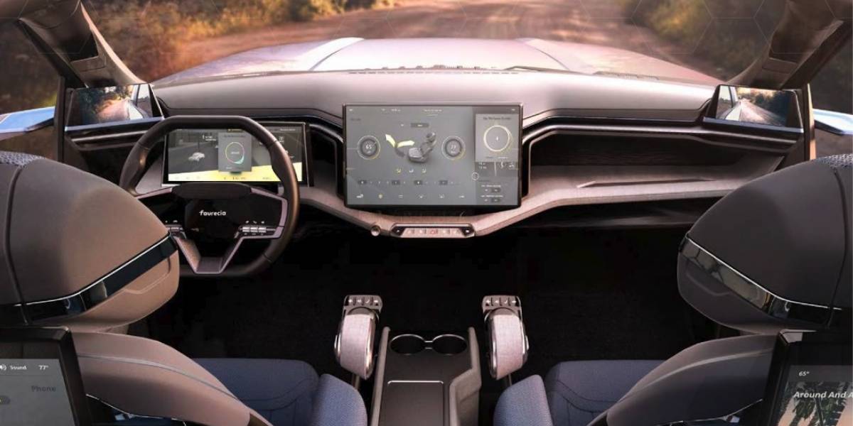 Conocimos la "cabina automovilística del futuro", con videojuegos, masajes y más