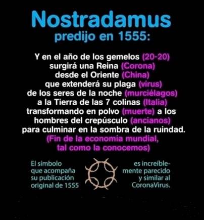 La verdad detrás de profecía de Nostradamus sobre coronavirus