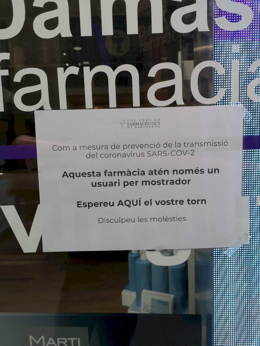 farmacia en barcelona coronavirus