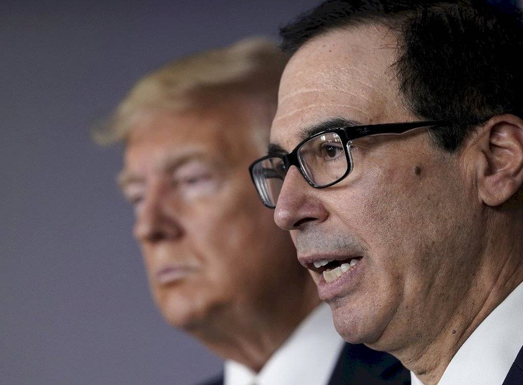 Steven Mnuchin y Donald Trump
