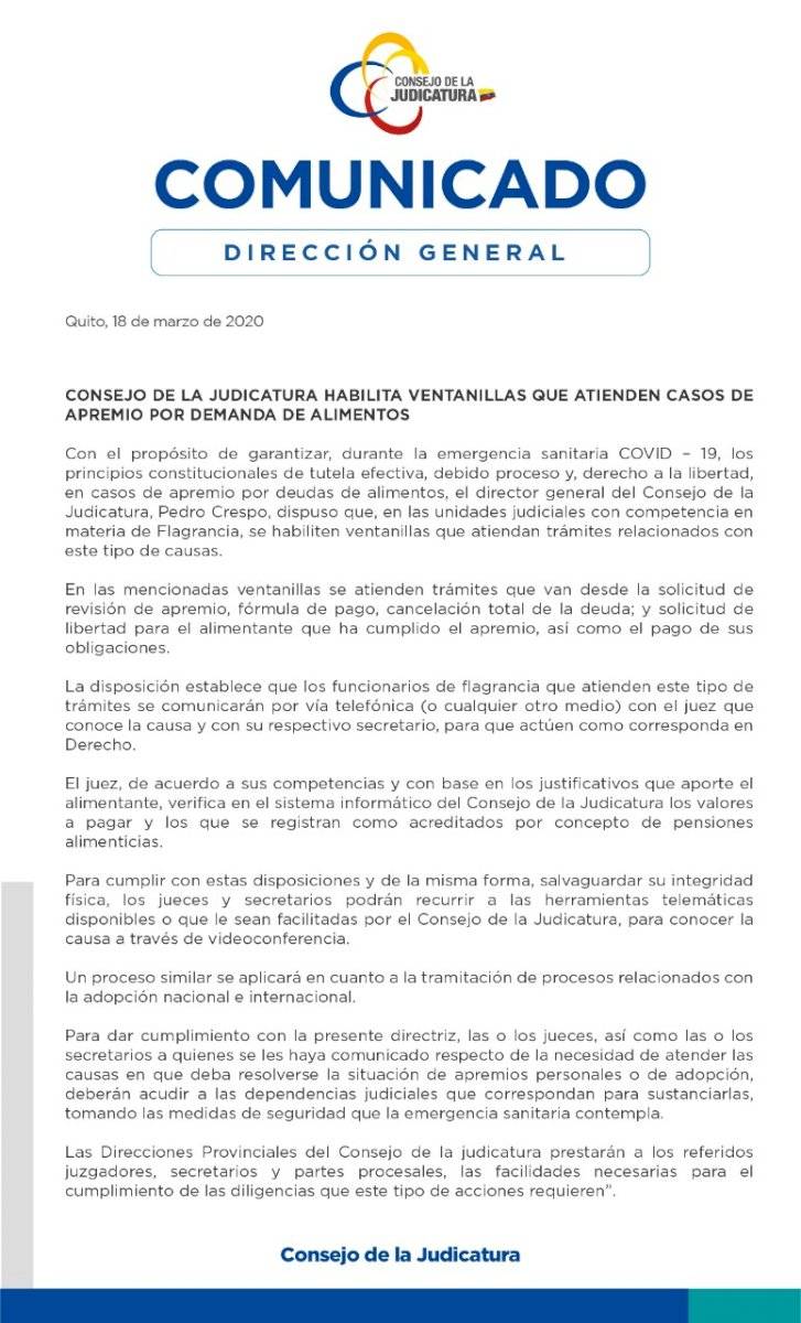 Estado de excepción: Sí atenderán ventanillas en casos por demanda de alimentos
