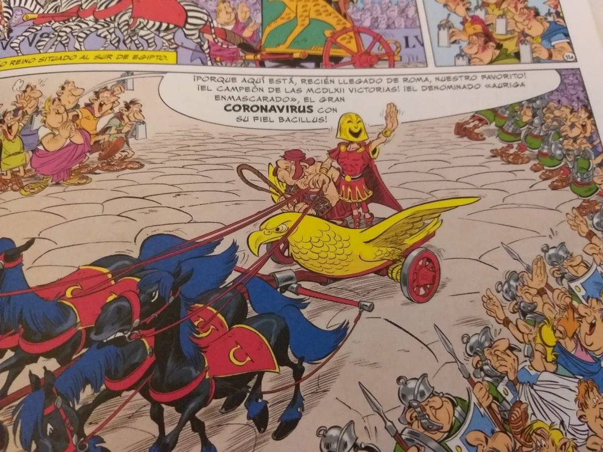 Asterix ya tuvo un encuentro con el coronavirus