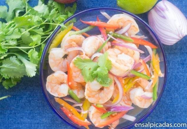 ensalada de camarones