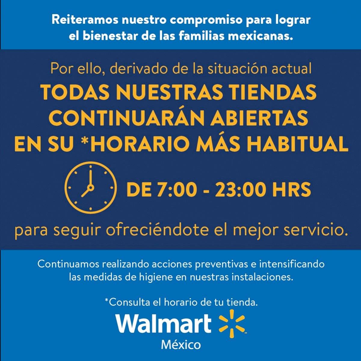 Horarios Walmart