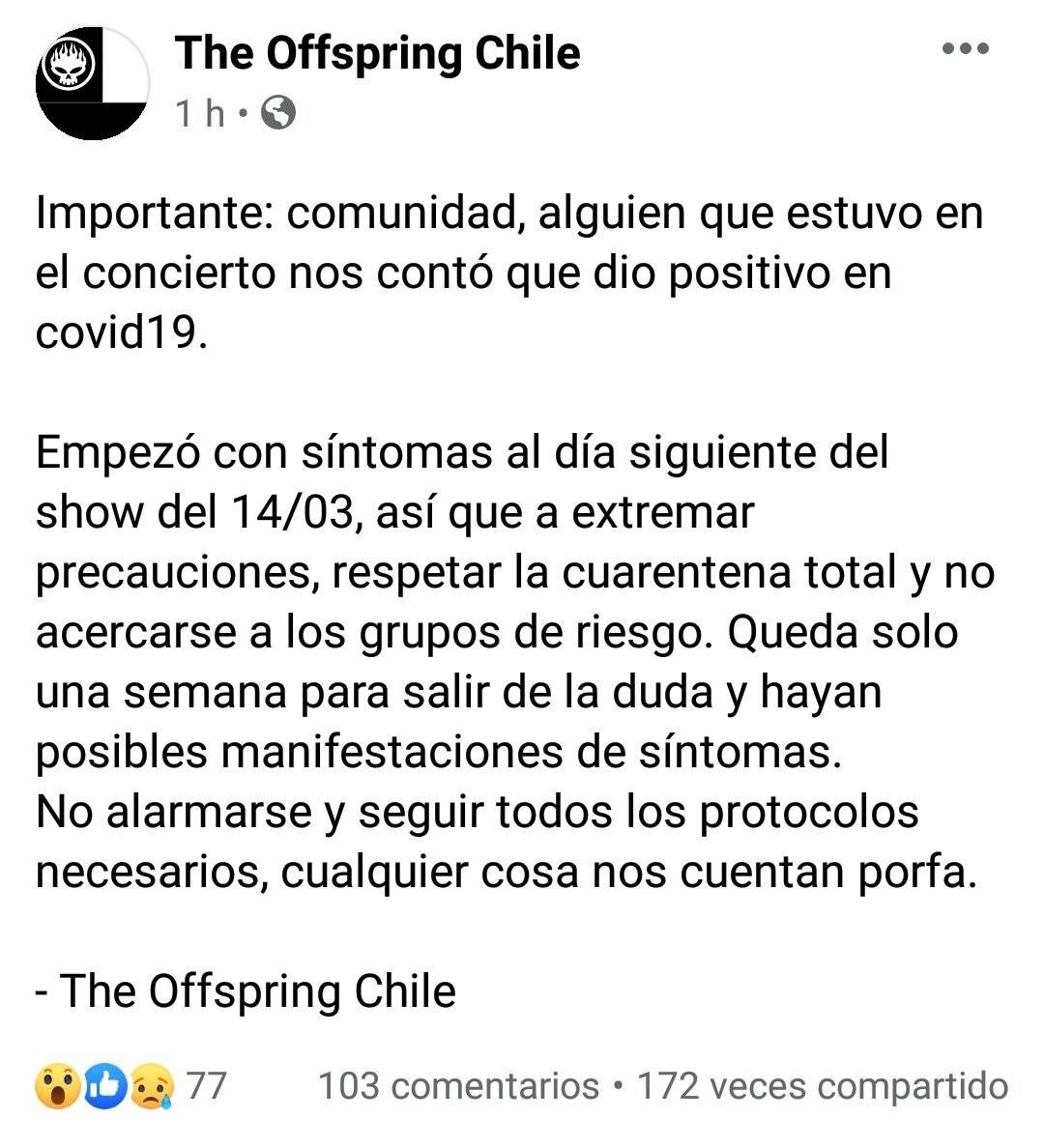 The Offspring Chile Facebook