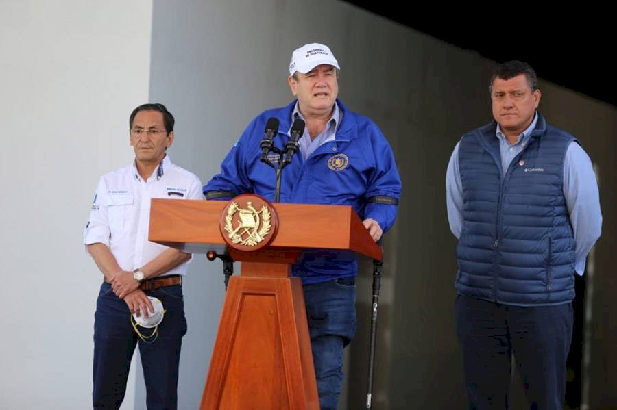 Presidente Alejandro Giammattei en el Parque de la Industria