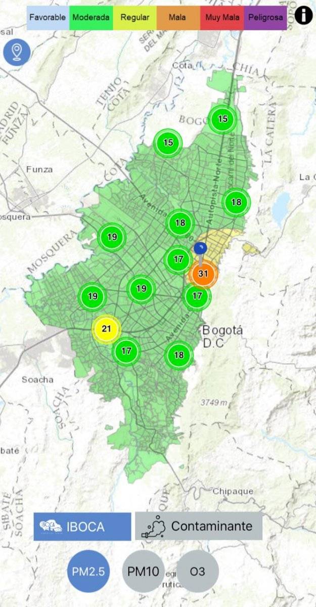 Calidad del aire en Bogotá