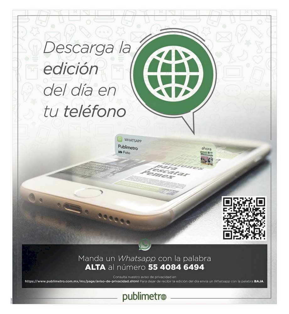 ¿Fake news? ¡JAMÁS! Recibe Publimetro en tu Whatsapp, todos los días