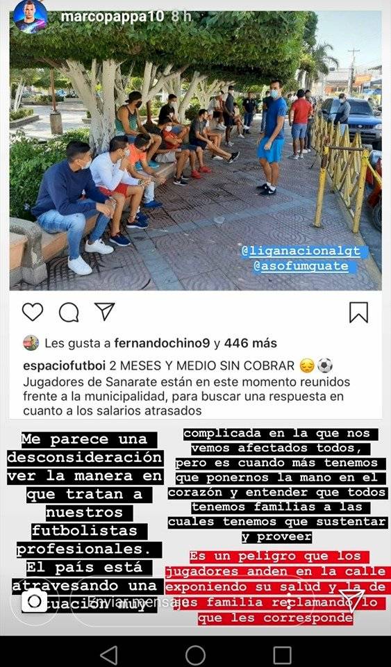 Marco Pappa se solidarizo con jugadores de Sanarate