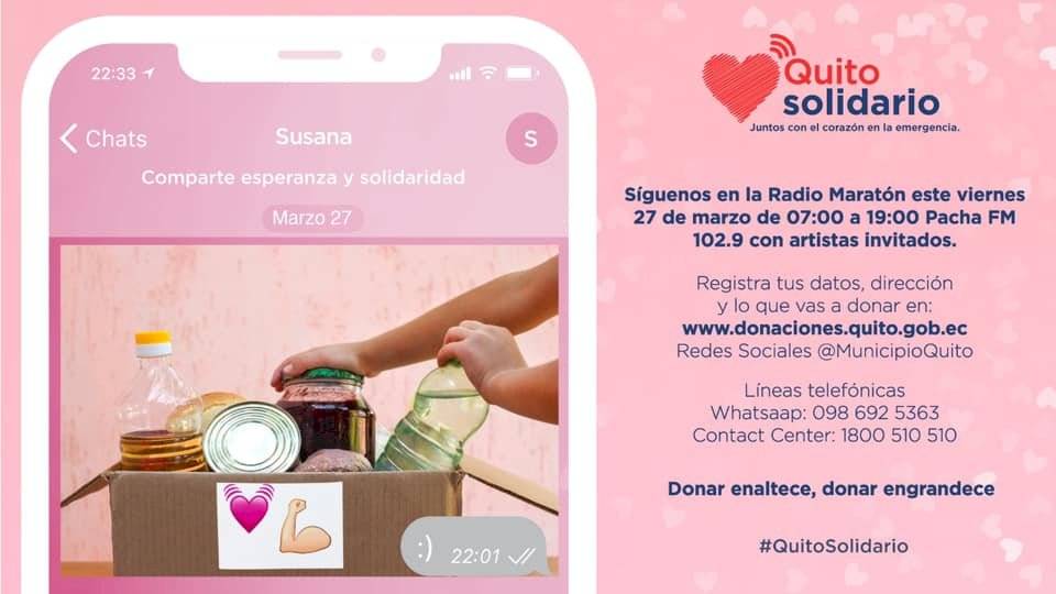 Alcalde Jorge Yunda donará su sueldo para afrontar emergencia de Covid-19 en Quito