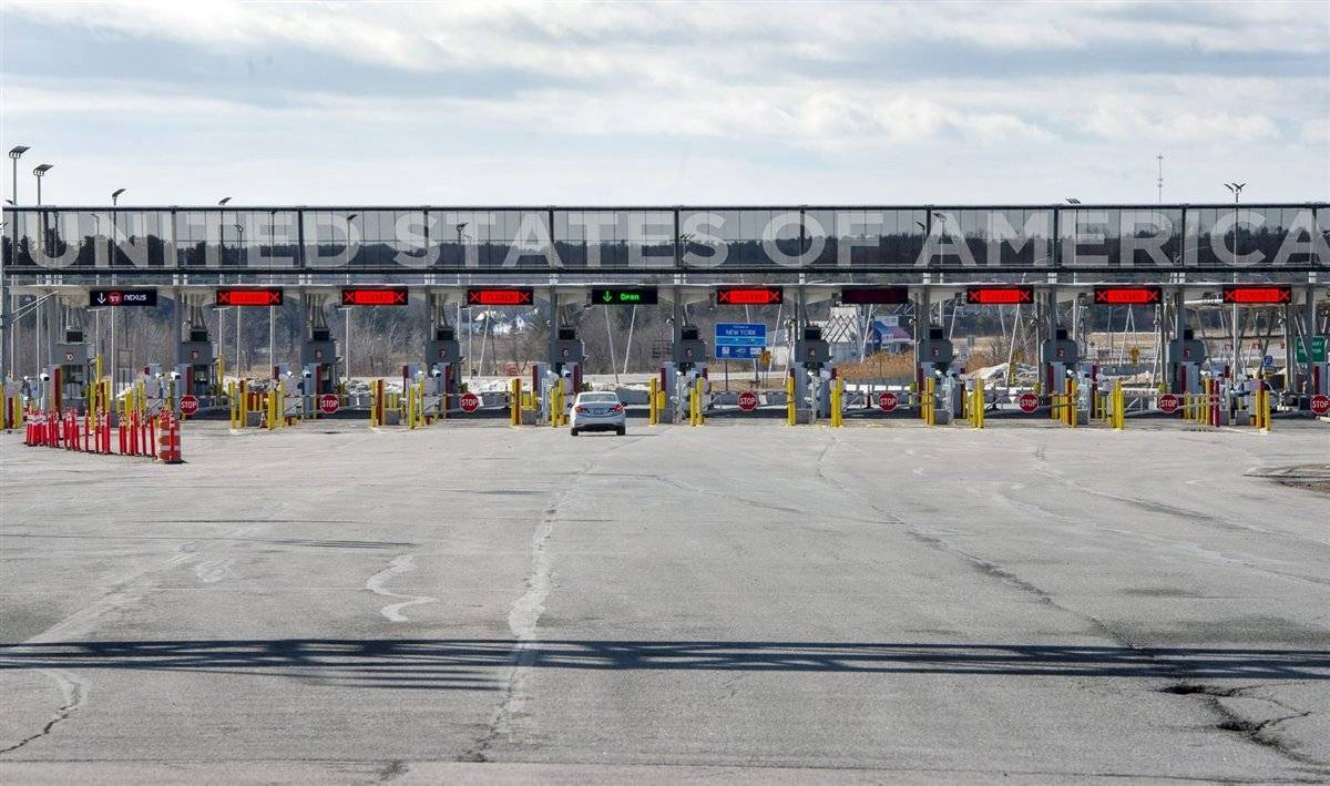 Frontera de Canadá con Estados Unidos.