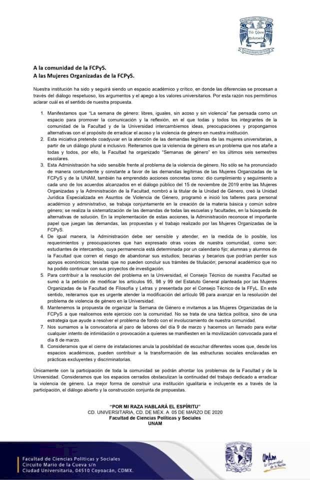 Encapuchadas de la FCPyS usan la toma para grabar video perreando