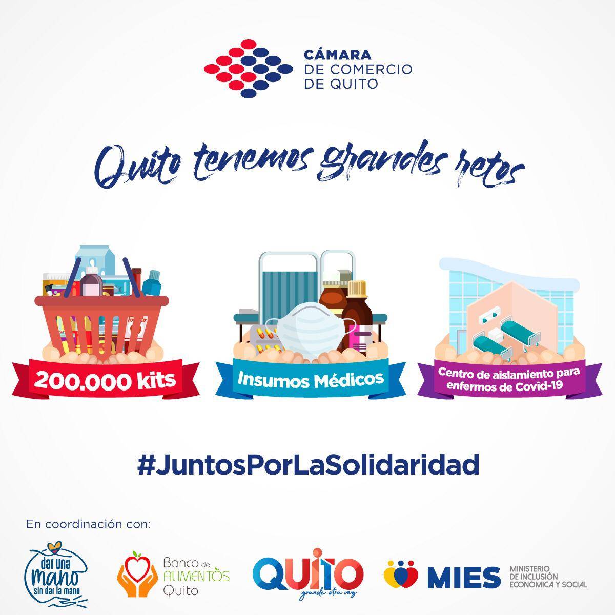 Cámara de Comercio de Quito impulsa el reto #JuntosPorLaSolidaridad Cámara de Comercio de Quito impulsa el reto #JuntosPorLaSolidaridad