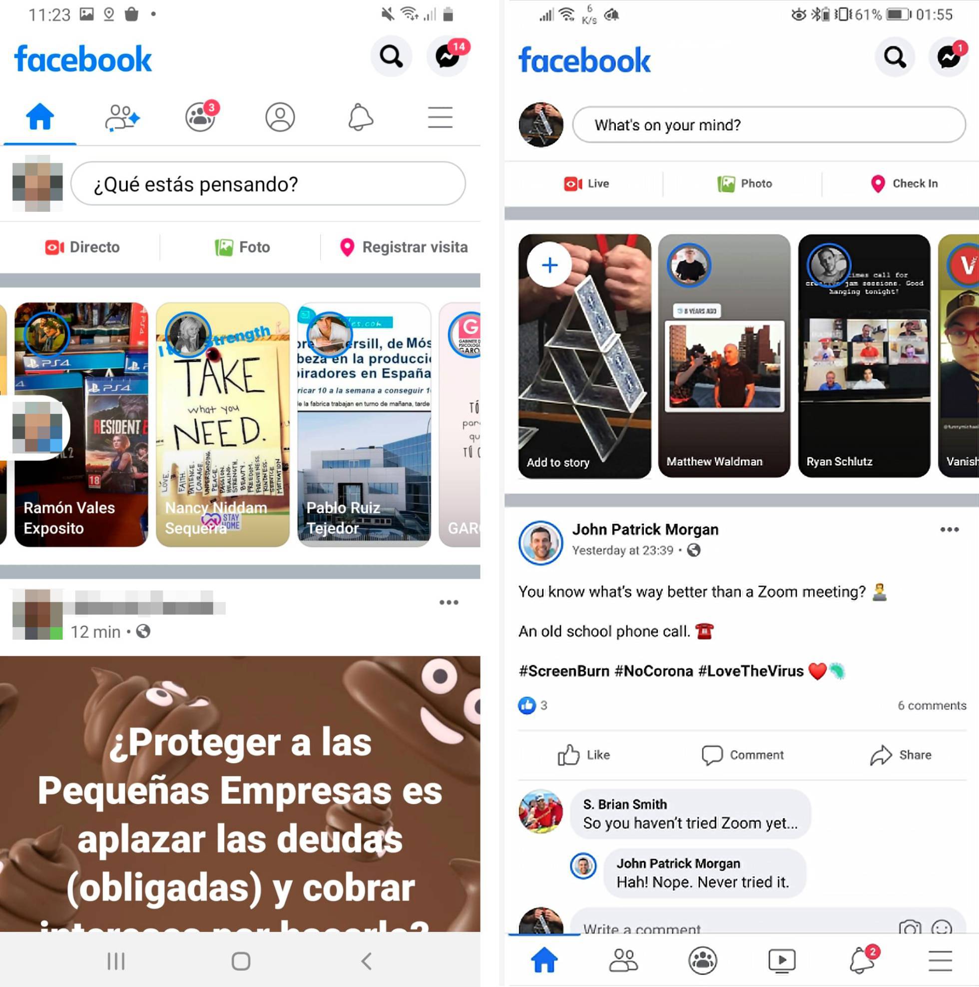 Facebook cambia nuevamente su diseño para Android