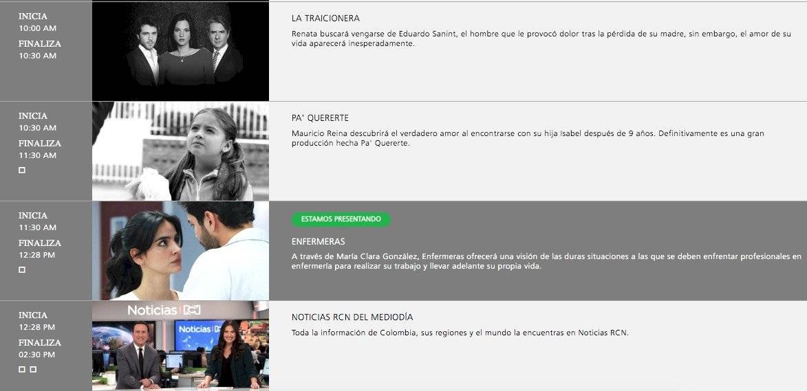 nueva Programación RCN