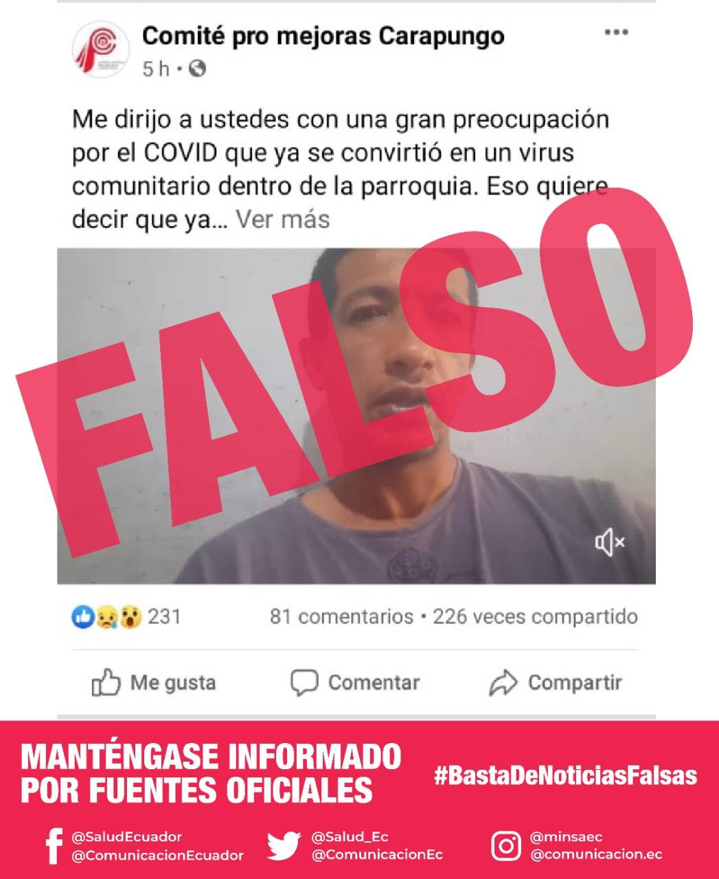 información falsa