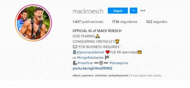 Captura de pantalla Instagram