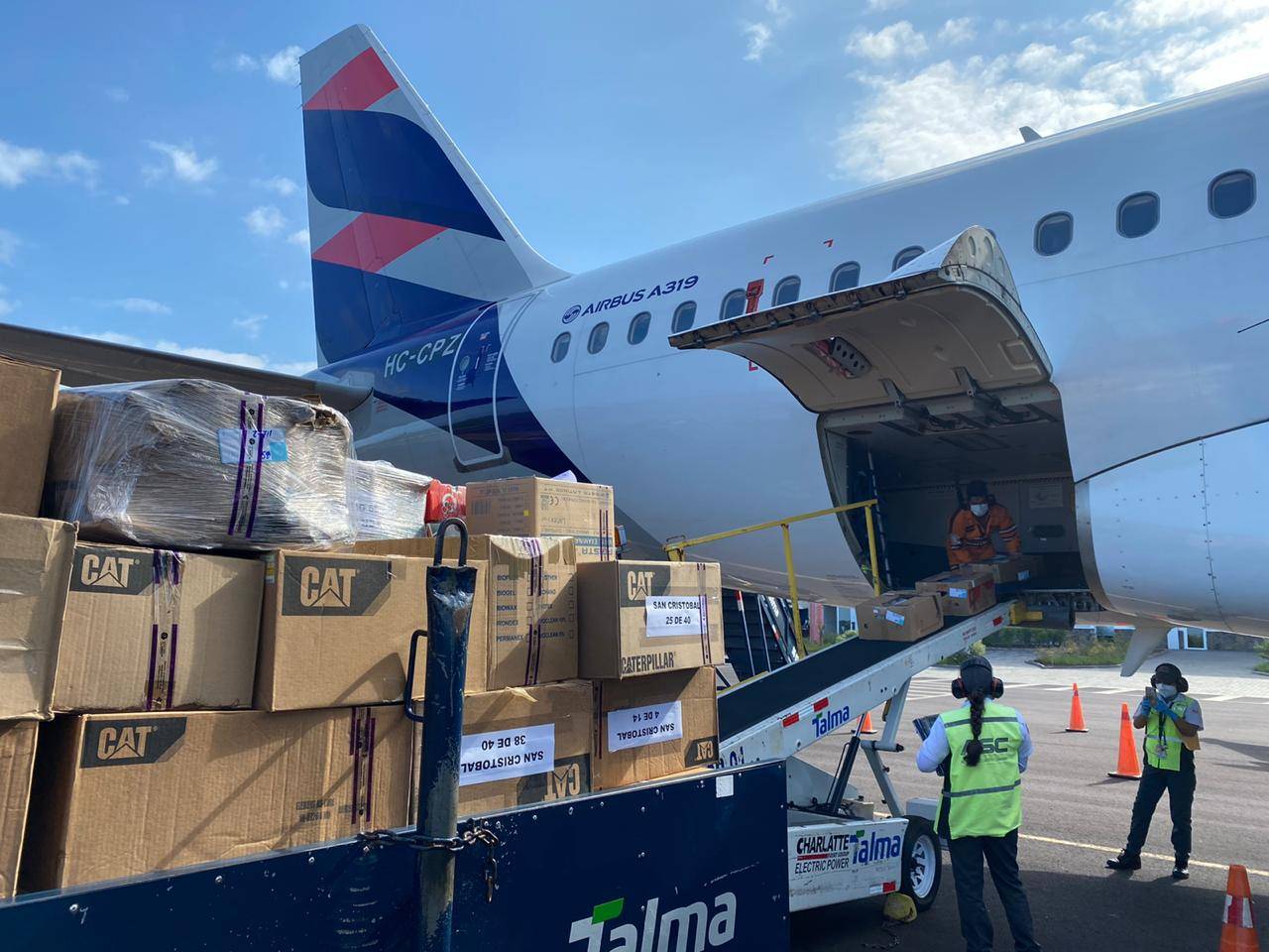 LATAM Ecuador ha transportado 4.7 toneladas de insumos médicos a Galápagos