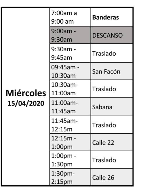Jornada de limpieza y desinfección de TransMilenio, para este miércoles 15 de abril de 2020.