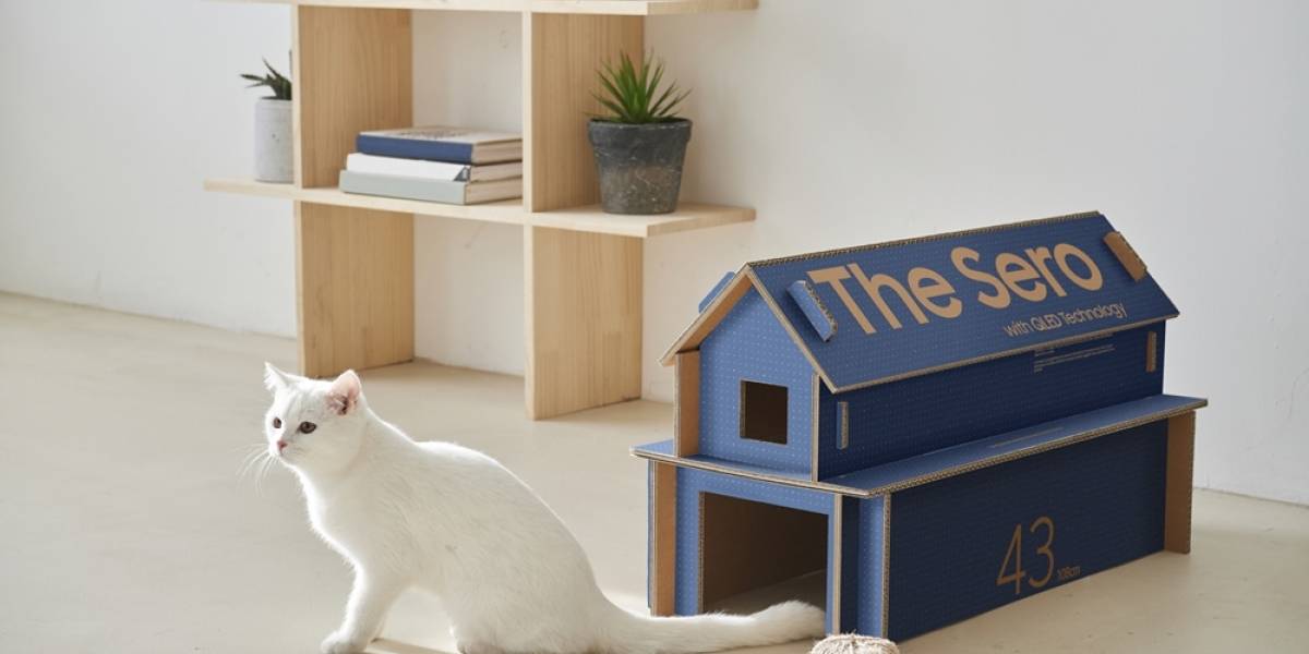 Samsung presenta un nuevo empaque ecológico para sus productos, que de seguro tu gato amará