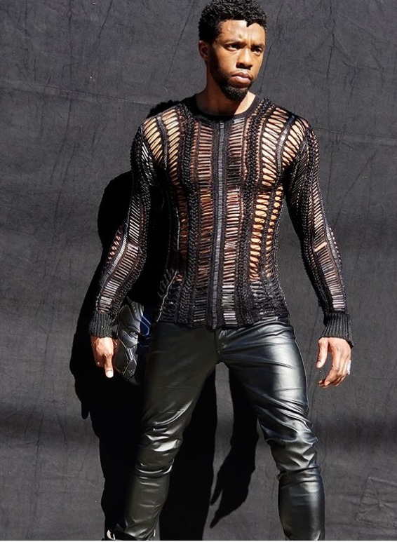 Black Panther en el set