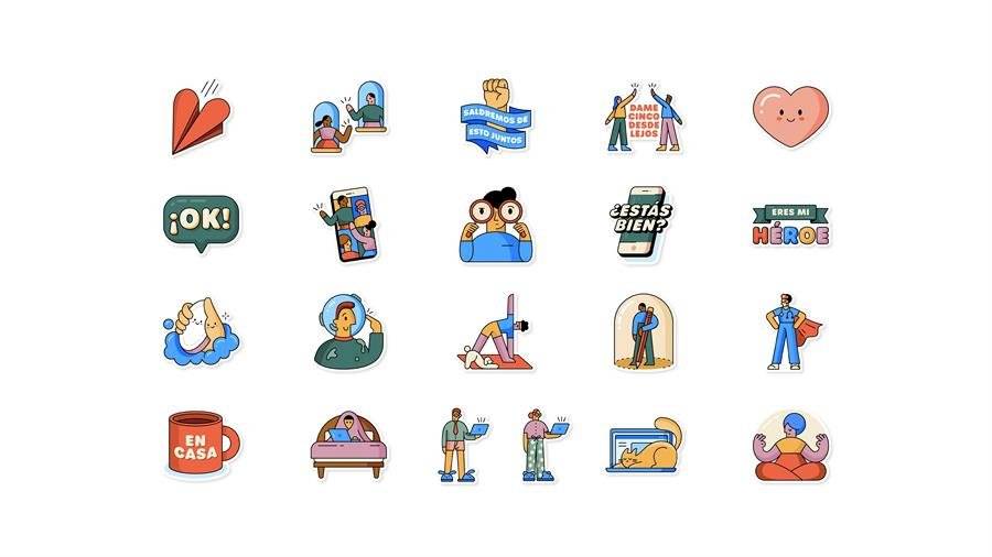 WhatsApp y la OMS lanzan una nueva colección de stickers para estar "juntos en casa"