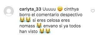 Comentarios en el Instagram de La Chule