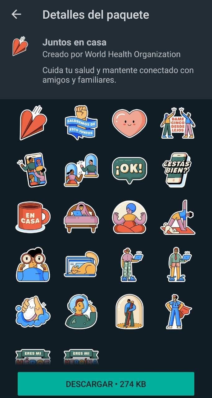 Nuevos stickers de WhatsApp