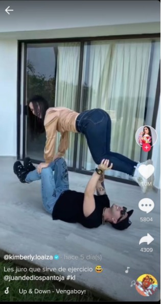 Kimberly Loaiza en Tik Tok con JD Pantoja