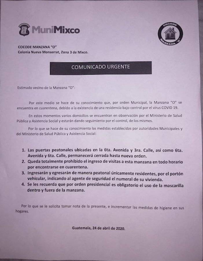 Comunicado "falso" que circuló en redes sociales