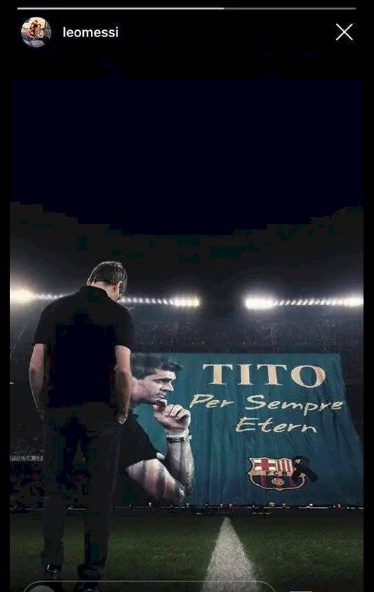 Messi homenaje a Tito Vilanova