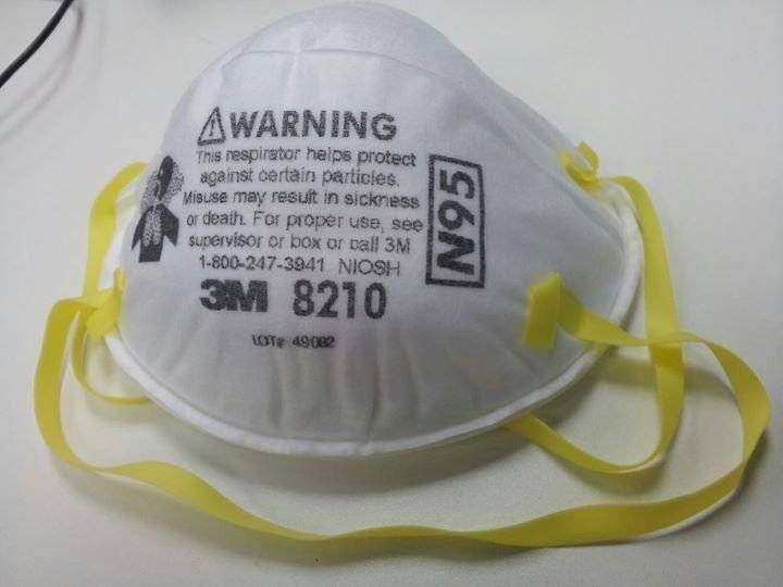Accidente mascarilla N95