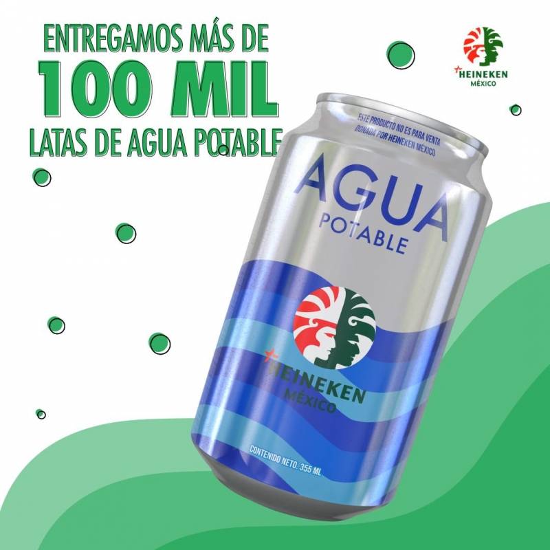 Latas agua Heineken México
