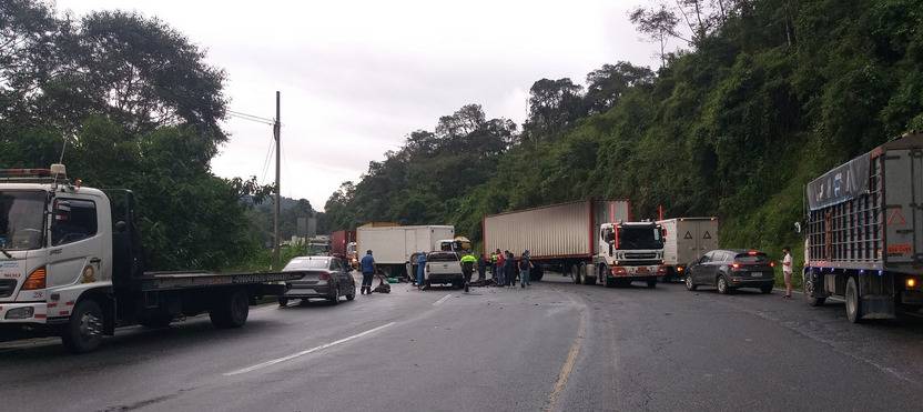 Accidente de Tránsito se registra en la vía Santo Domingo
