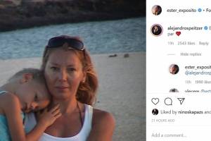 Ester Expósito muestra el rostro de su guapa madre y Alejandro Speitzer las piropea