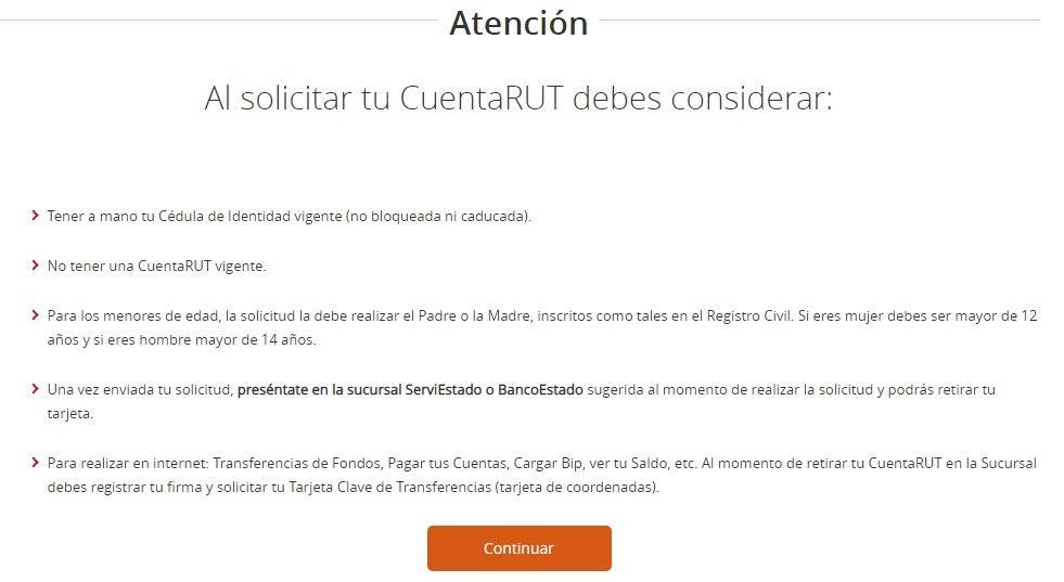 solicitar la Cuenta Rut desde la casa