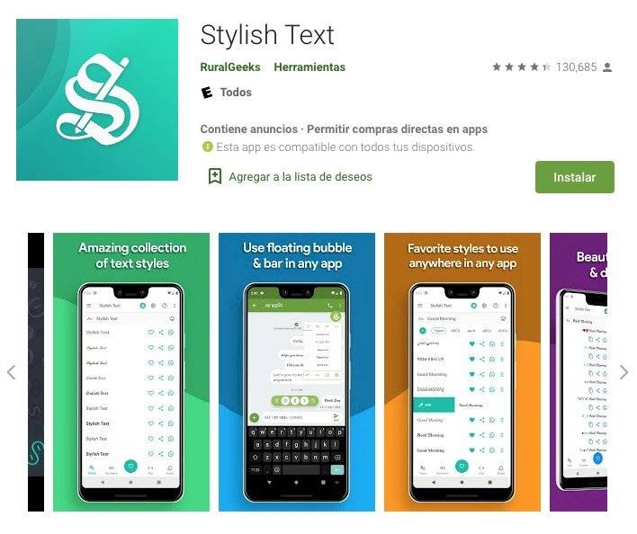 Color de las letras Whatsapp