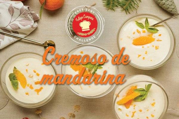 cremoso de queso Président con mandarina