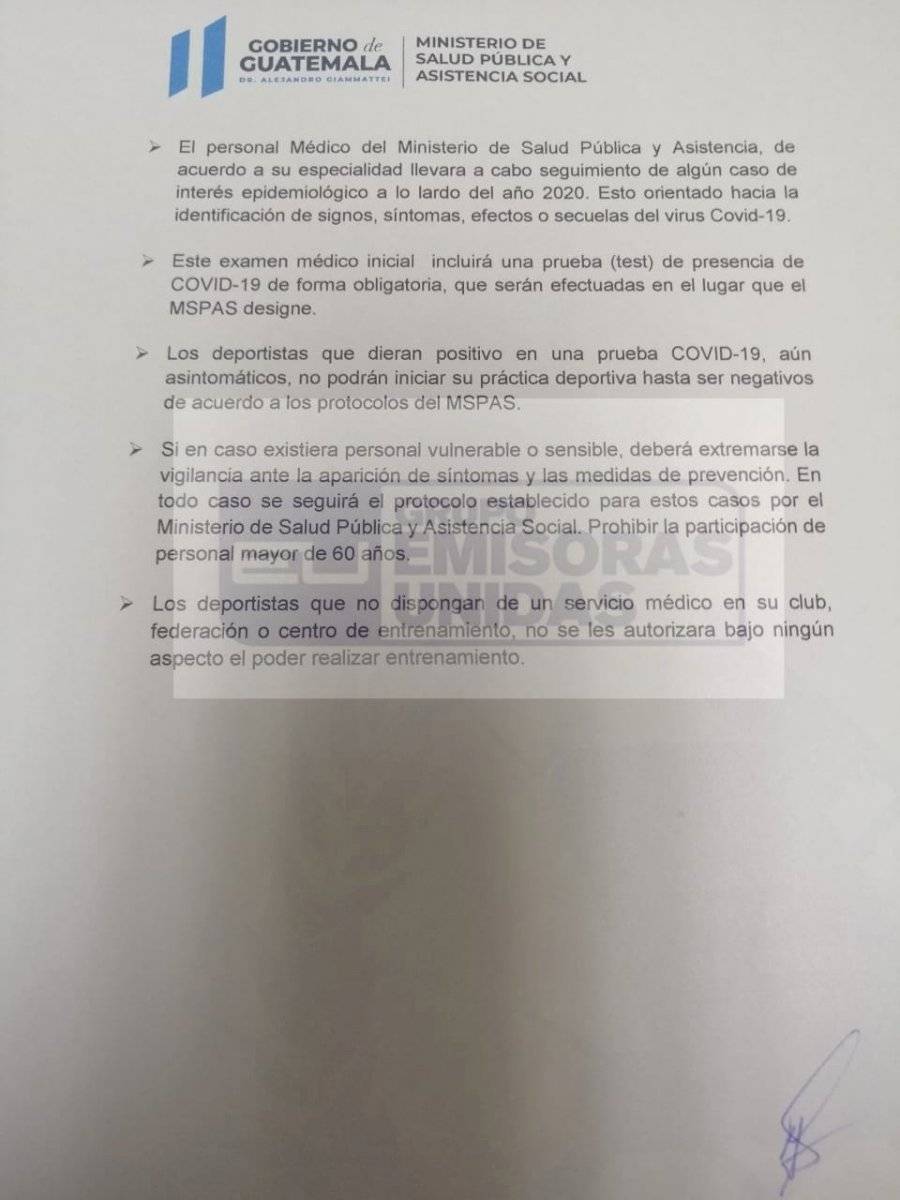 Liga Nacional recibió autorización para reiniciar entrenamientos.