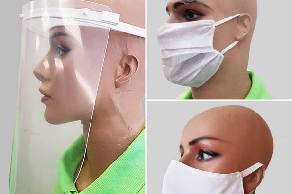 Os modelos de máscaras produzidos pelos detentos